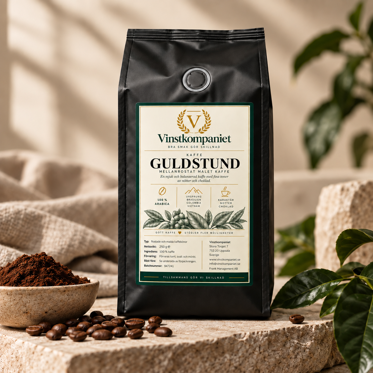 Guldstund 250 g — premium förpackning från Vinstkompaniet